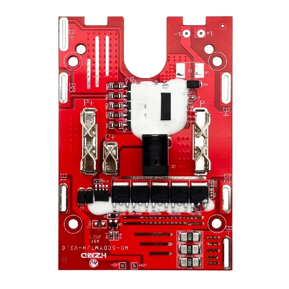 30X18650 리튬 이온 배터리 케이스 21V BMS 충전 보호 회로 기판 PCB 박스 (홍송, 마키타 18V 리튬 이온 배터리용)