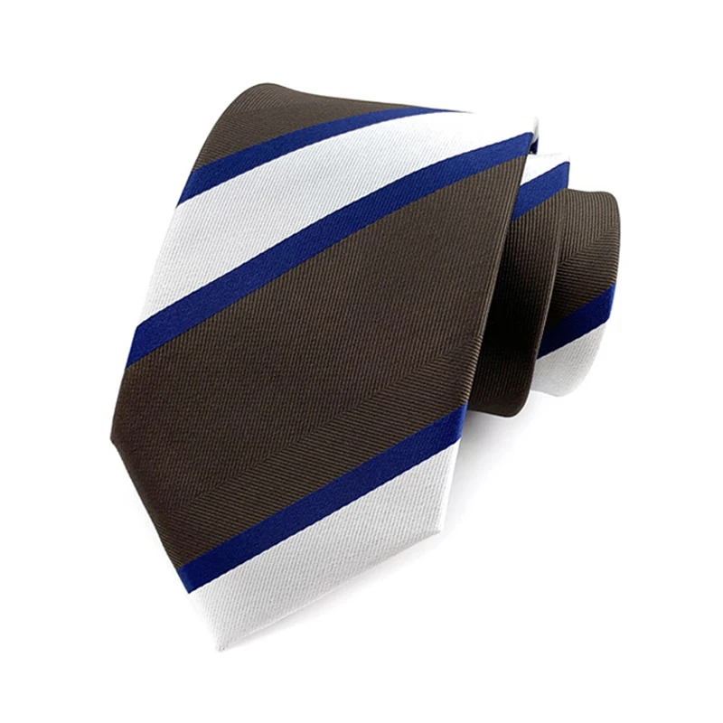 Mode 8CM Herren Krawatte Krawatte Streifen Krawatten Für Mann Jacquard Woven Ascot Für Mans Business Hochzeit Party Zubehör – Detail 11