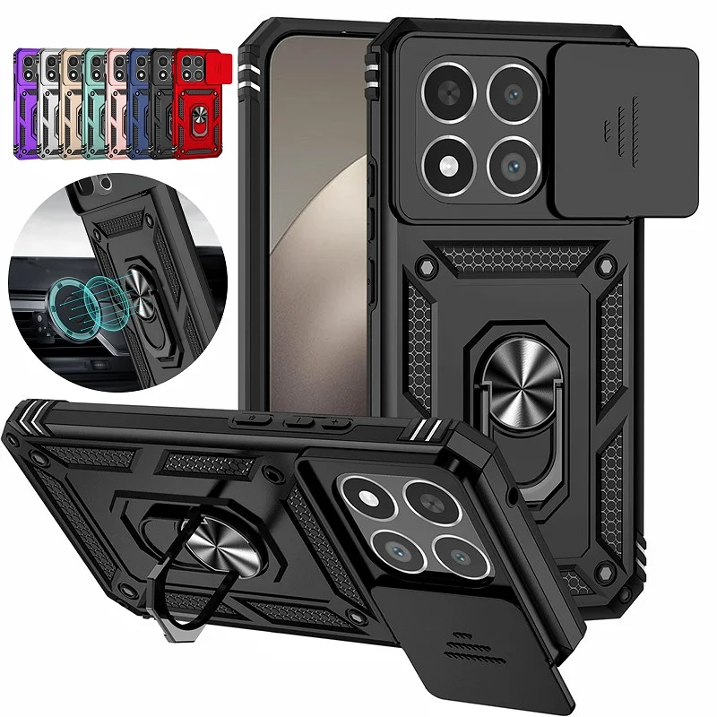 Enhanced Armor Phone Case with Magnetic Holder and Lens Protection