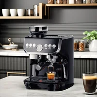 19 Bar Professional Home Automatic 4 in 1 Cafetera Cappuccino Commercial Coffee Maker/espresso Machine with Grinder 2