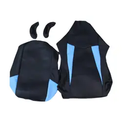 Stretchable Ergonomic Removable Chair Covers for Gamers and Office Use (Black Blue)