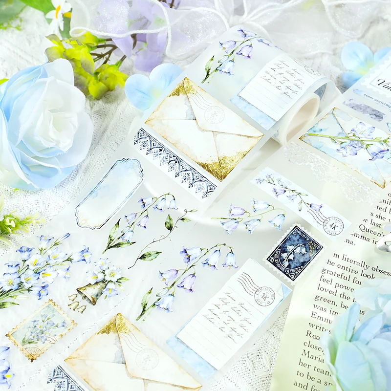 70mm*200cm 빈티지 레이스 꽃 문자 풍경 PET 테이프 크리 에이 티브 DIY 저널 재료 콜라주 스크랩북 편지지