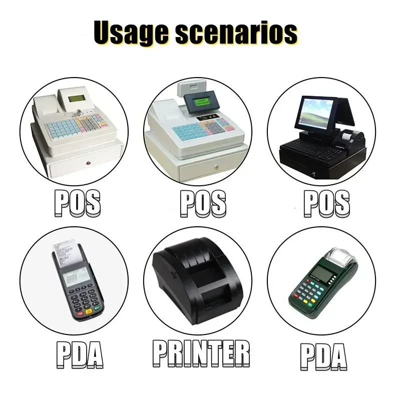 Thermal Paper 57x30mm POS Printer Blue Font 5 Rolls Mini Mobile Bluetooth Cash Register Roll Paper Bill Receipt Printing