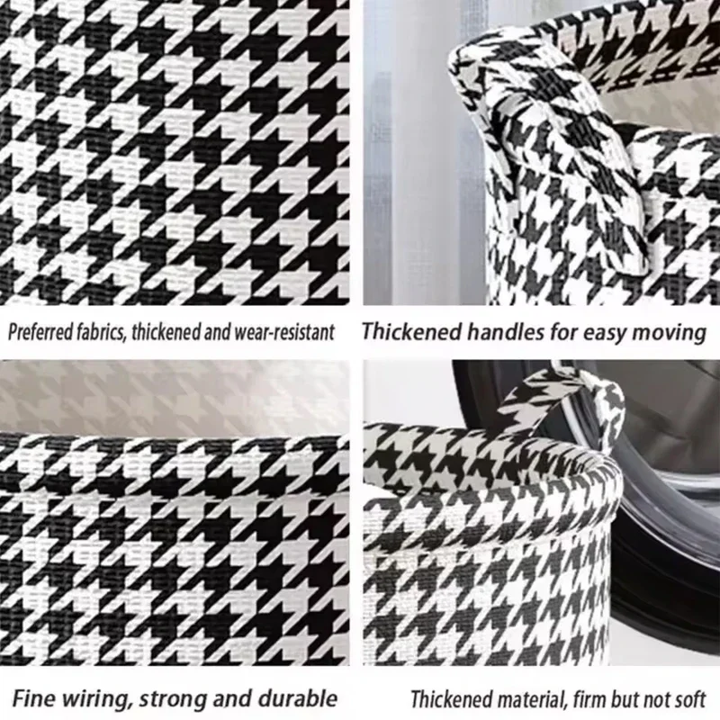 Foldable Dirty Laundry Large Size Dirty Cloth Storage Bucket Dirty Fabric Storage Basket for Waterproof Laundry Toy Organizer 6