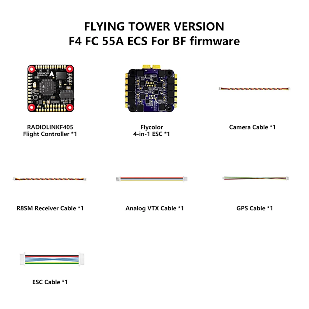 Radiolink 3-6S F405 Flight Stack F405 Flight Control 55A ESC BMI270 Gyro 128MB Black BOX Anzug für DJl O3/O4 FPV Racing Drone – Detail 26