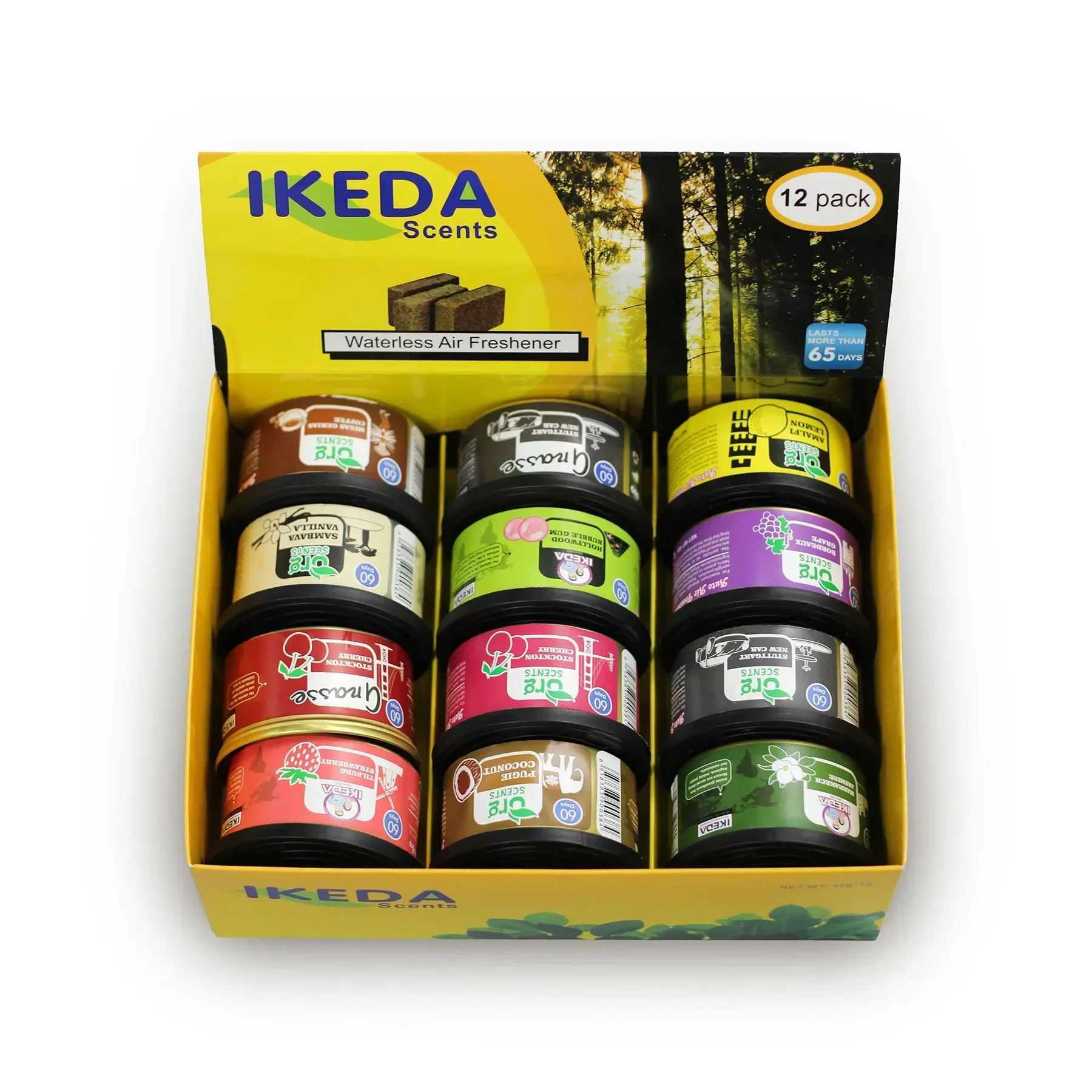 Car Flavoring Perfume Canned Air Fresheners Long-Lasting Auto Aromatherapy Wood Blocks Coffee Flavor Deodorant Supplies Amagi car air freshener