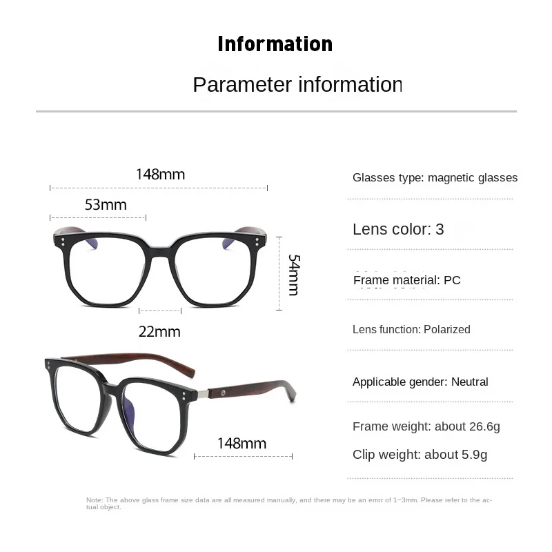 مجموعة مغناطيسية عالية المظهر، نظارات قصر النظر، نظارات شمسية مستقطبة، مجموعة متنوعة من النظارات الشمسية ذات المشبك للقيادة