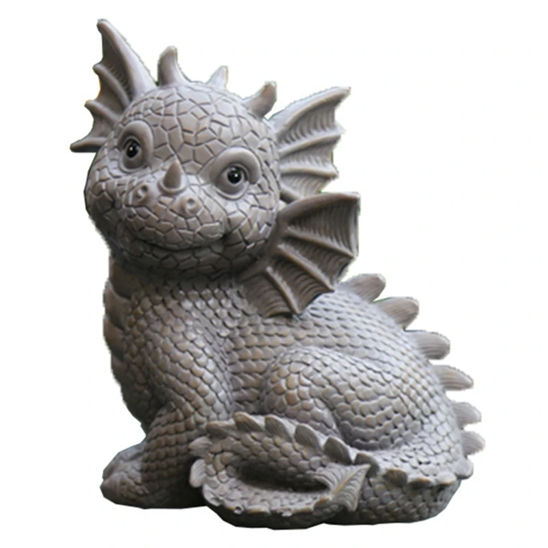 

Funny Dinosaur Resin Statue Dragon Sculpture Kids Room Desk Ornament Home Shop Garden Decor Party Decoration