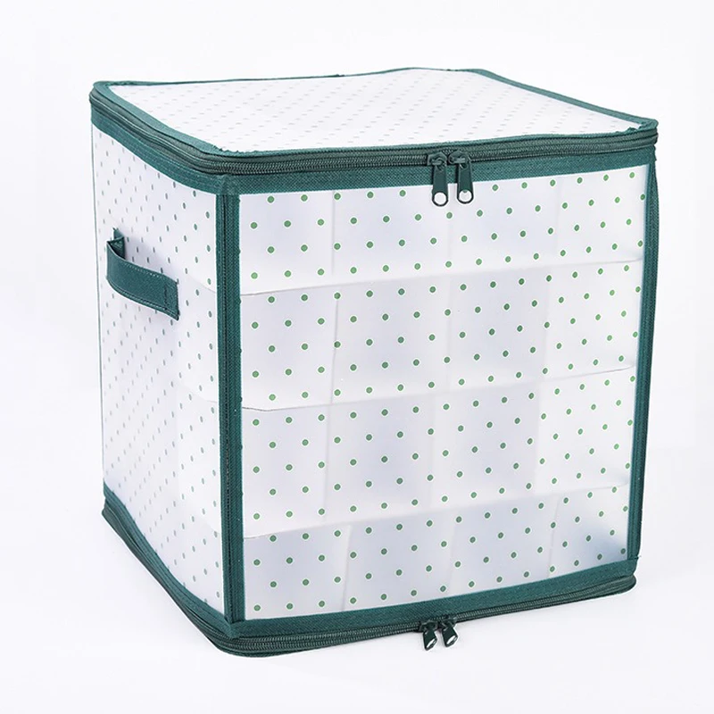 Christmas Ball Storage Box 64 Grid  Large Capacity Foldable Storage Box For Storing Ball Toys And Ornaments