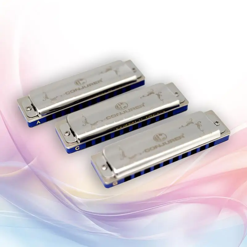 Diatonic Harmonica Set 3 keys(ACG) 10 Hole Blues Harp Mouth Organ Adults Beginners Professionals
