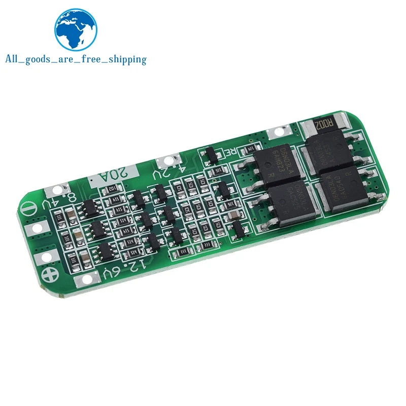 TZT 3S 20A Li-ion Lithium Battery 18650 Charger PCB BMS Protection Board For Drill Motor 12.6V Lipo Cell Module 64x20x3.4mm