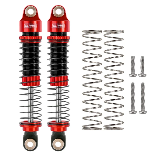 Aluminum Shock Absorber Set (4Pcs) For TRX4M 1/18 RC Crawler - Upgrade Parts In Red - View #7