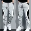 2024 Spring Autumn Men's Sports Pants Male Loose Fitting Leggings Patchwork Running Training Casual Pants Fashion Outfit Trouser 4