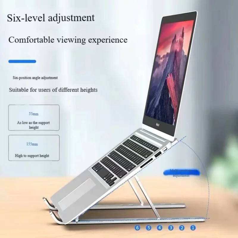 Sleek Aluminum Adjustable Portable Laptop & Tablet Stand