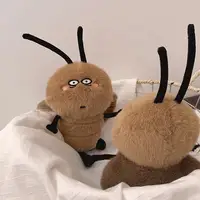 Cute Mini Cockroach Doll Soft Cute Couple Pendant Ugly Cute Little Cockroach Plush Toy Creative Bag Pendant Funny Keychain 18cm 1