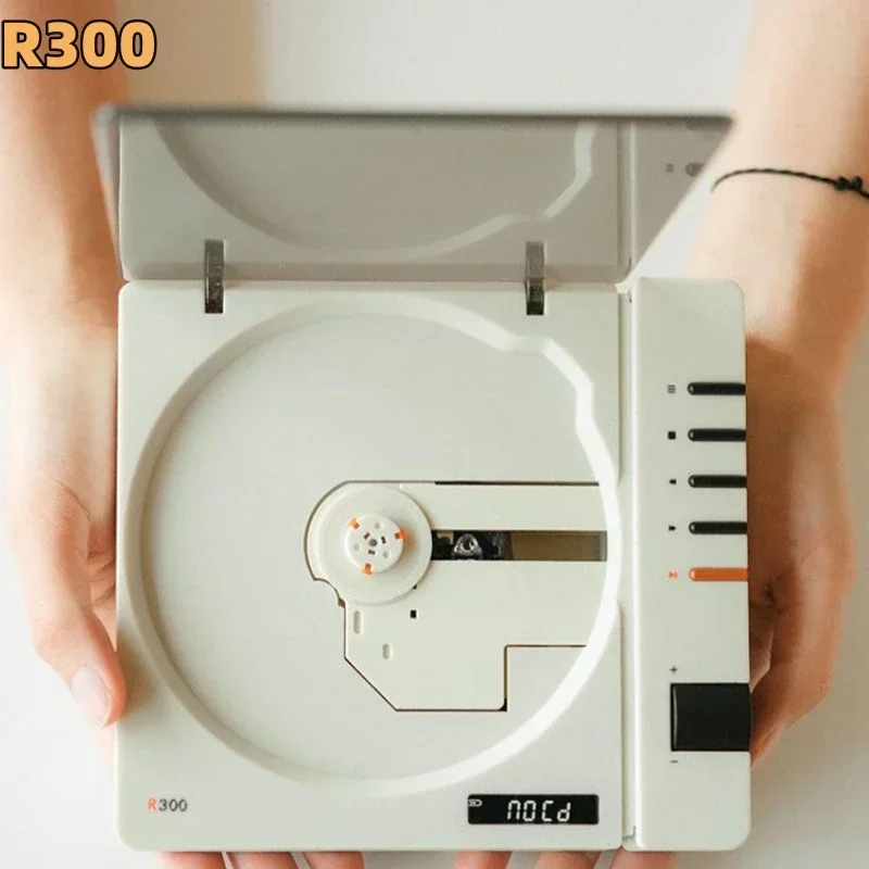 Syitren R300 CD Player Stylish Retro Portable Wireless Bluetooth HIFI Album Player Music Walkman Support Earphone Optical Outpu