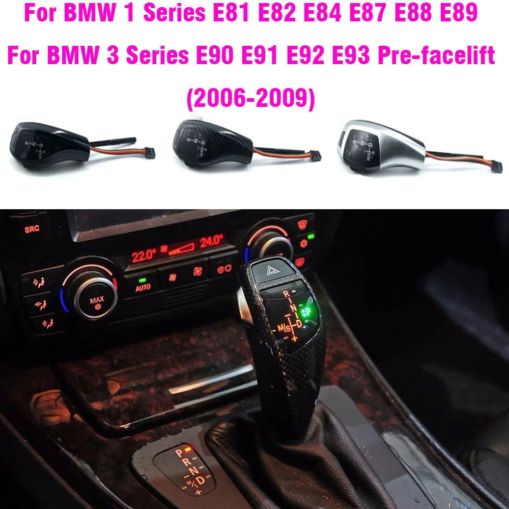 

Auto Parts Electronic LED Gear Head Retrofit Shift Lever For BMW 1 Series E81 E82 E84 E87 3 Series E90 E91 E92 E93 Pre 2006-2009