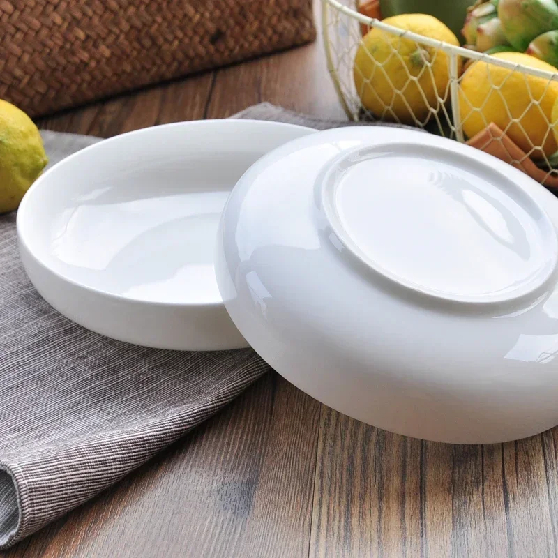 High Quality White Porcelain Bone Appetizer Dessert Bread Salad Butter Side Plate Dinner Creative Ceramic Dish