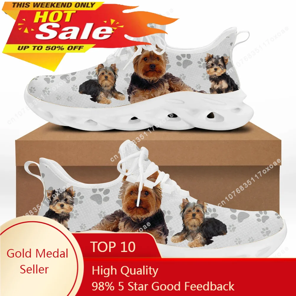 

Yorkshire Terrier Print Casual Sneakers Women Shoes Dog Paw Brand Design Summer Spring Walking Foorwear Tennis Shoes