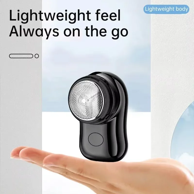 New Mini Portable Electric Usb Rechargeable Shaver Mens Razor Portable Waterproof Razor Travel Goods Waterproof Onboard mini electric shaver