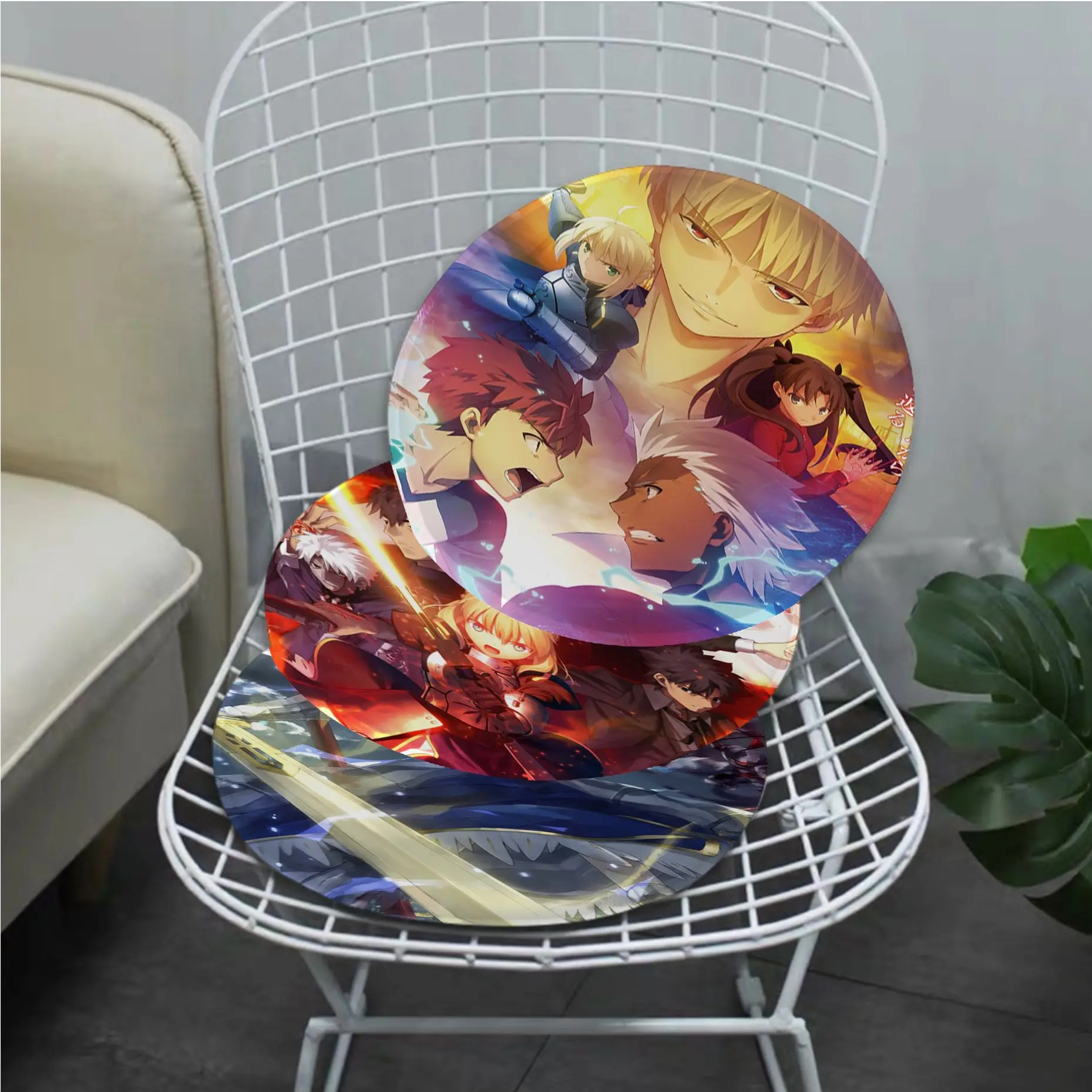 

Fate Stay Night Decorative Fabric Cushion Non-slip Living Room Sofa Decor Students Stool Tatami Office Outdoor Garden Cushions