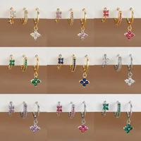 3PCS Trendy Stainless Steel Flower Drop Earring Set For Women Crystal Zirconia Dangle Earring Hypoallerg Piercing Jewelry aretes - Image 5