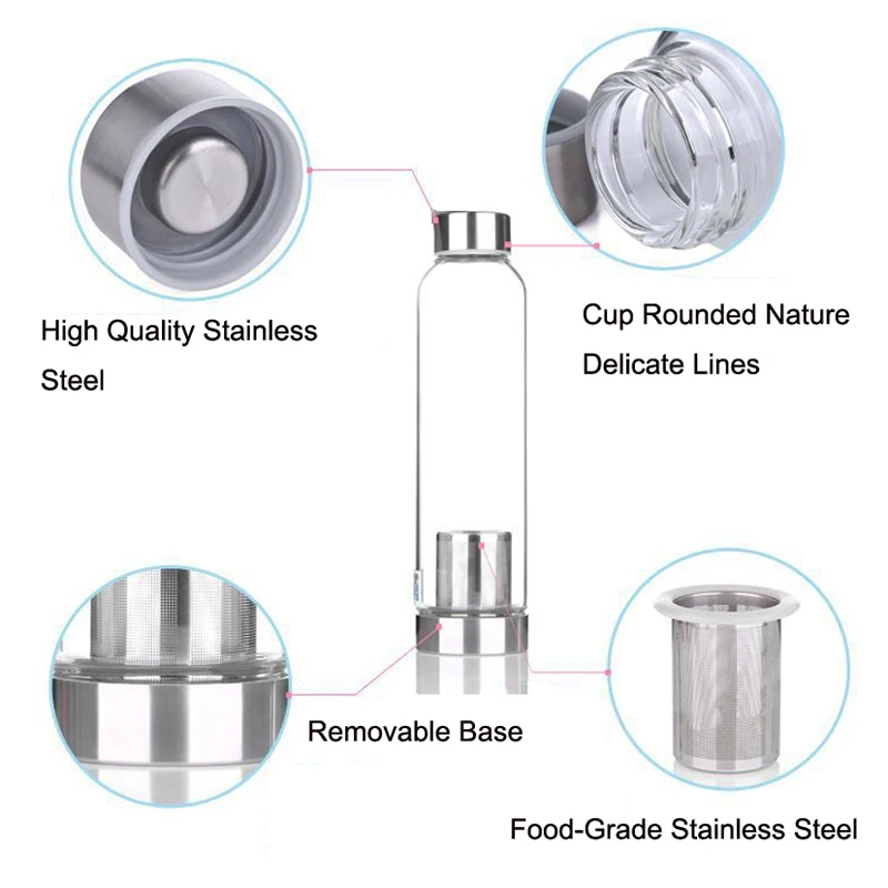 Glass Tea Infuser Water Bottle 4
