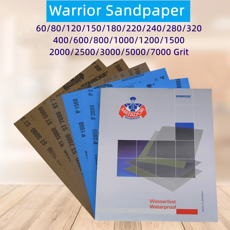 607000 Grit German Warrior Sandpaper Combination Dry/wet Sandpaper For