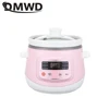 DMWD Household Electric Slow Cooker 1L Stew Pot Porridge Soup Pot Casserole Ceramic Liner 24H Appointment 6 Function 220V 1