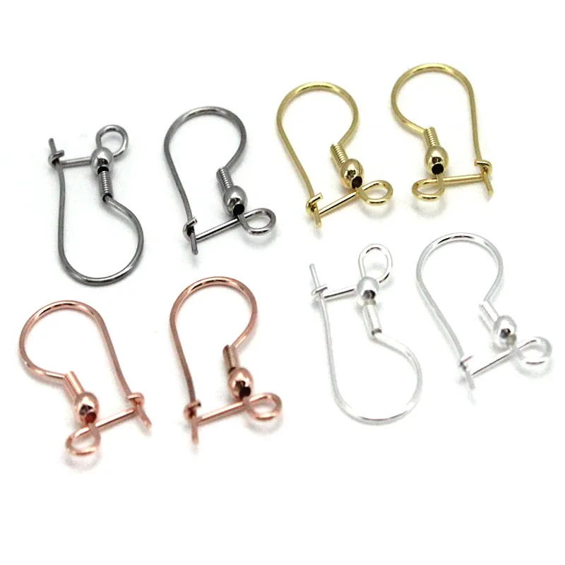50pcs 316 Stainless Steel Hypoallergenic Earring Hooks Wires Findings Ear  Hook Clasp Earring Making Fit DIY