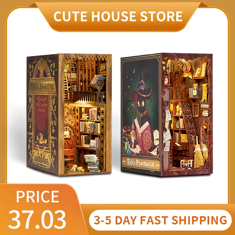 Cutebee DIY Book Nook Kit Magic Pharmacist Miniature Dollhouse Fast Shipping Mother's Day Gift soda адвент календарь book of magic whatsnot