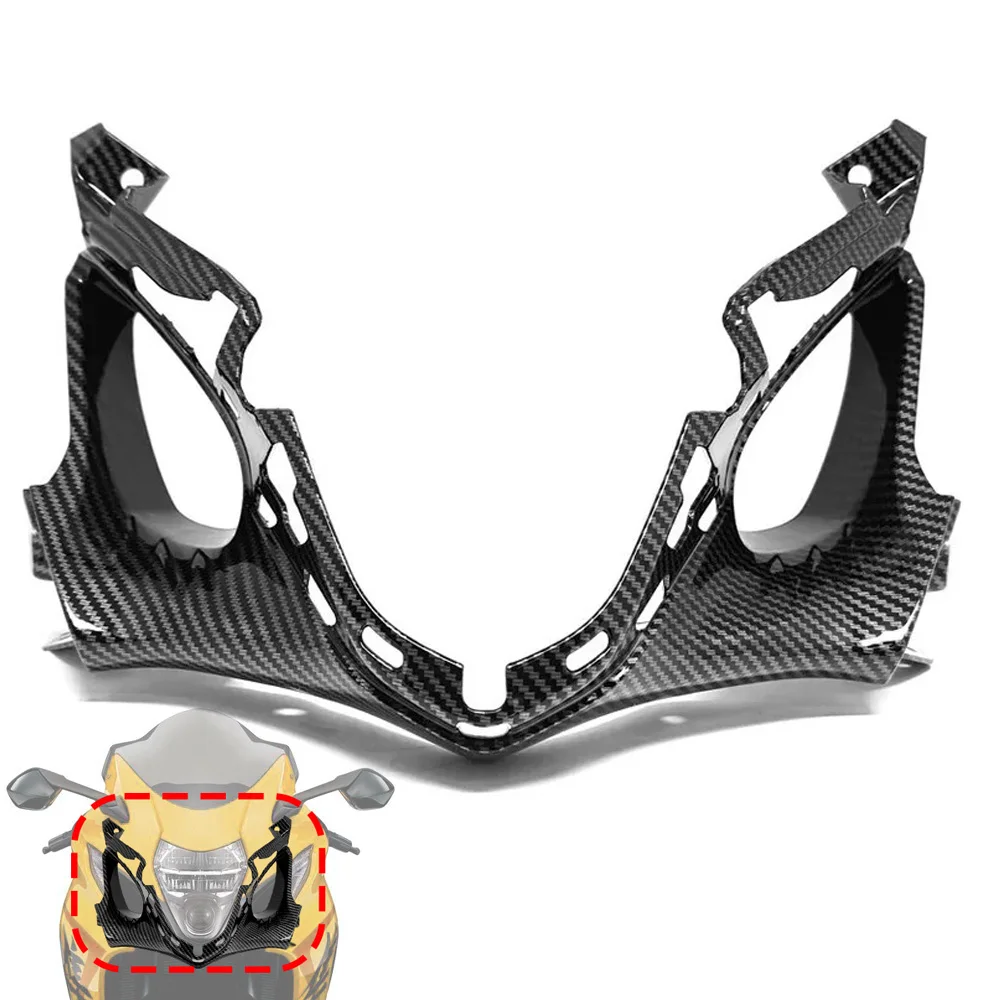 

Carbon Fiber Pattern Front Headlight Nose Frame Cowling Cover Fairing for suzuki hayabusa gsx 1300 r gsx1300r 2021 - 2024