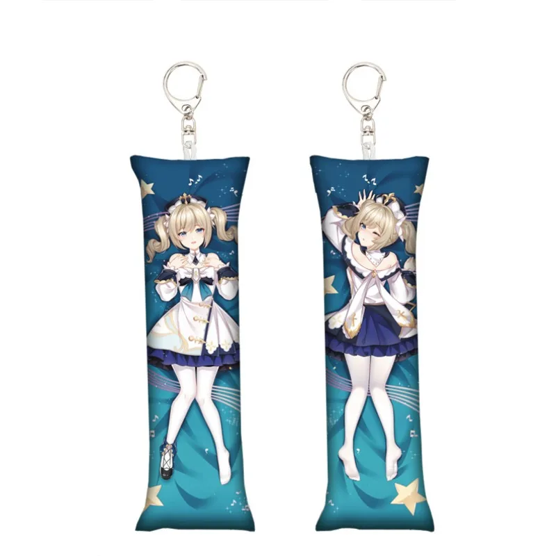 

Genshin Impact Pillow Keychain Plush Pendant Sexy Thunder General School Bag Pendant Mini Dakimakura Anime Two-dimensional COS