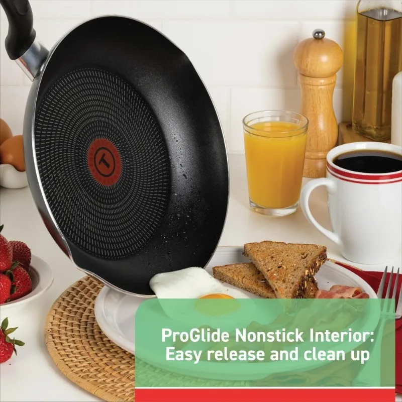 Nonstick Fry Pan Set 3 Piece,8, 9.5, 11 Inch, Oven Broiler Safe 350F, Cookware, Pots and Pans Set Non Stick, Kitchen Frying Pans 2