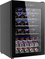 45 Bottle Wine Cooler Refrigerator, Small Built-in Wine Fridge for Red, White and Champagne, 4.5 Cu.ft Mini Fridge with A 1