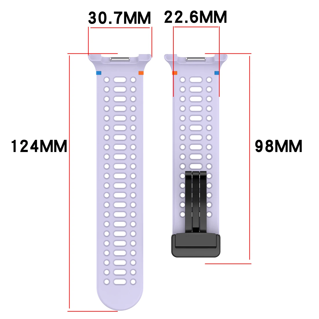Breathable Magnetic Silicone Sport Watch Band - Lightweight and Unisex Design