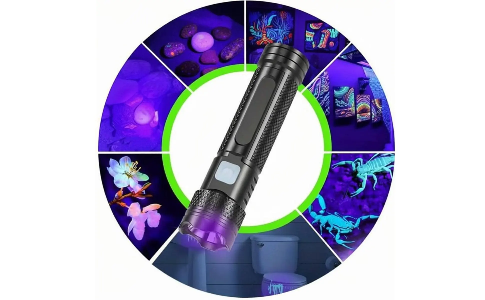 365nm Blacklight Torch Multi-Functional 365nm Flashlight Flashlight Multifunctional Mini Blacklight Torch for Collectors