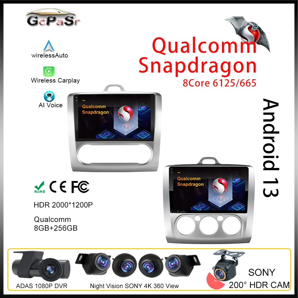 

Qualcomm Android Auto Car Radio Player For Ford Focus EXI MT MK2 MK3 2004 - 2011 Autoradio Multimedia Video GPS Navigation WIFI