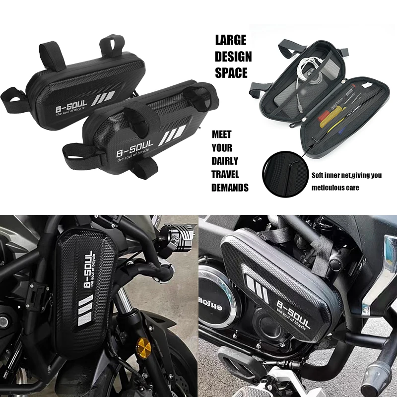 Accessori Per Royal Enfield Himalayan 411 Scram 411 Moto Impermeabile Hard Shell Triangolo Side Case Bag Organizer Per Bicicletta