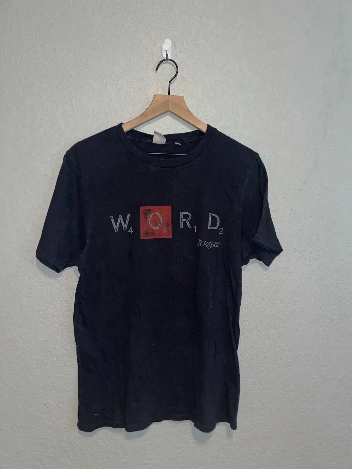 Y2K Junk Food Word Scrabble Game Board Promo Shirt 2000S Small S Maniche Lunghe