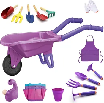 Kids Gardening Tool Set with Wheelbarrow 1