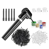 Tattoo Ink Mixer Kit, Tattoo Pigment Mixer Machine with 50Pcs Mixing Sticks and 100pcs tattoo ink cups（S /M /L ), Eyebrow Color 1