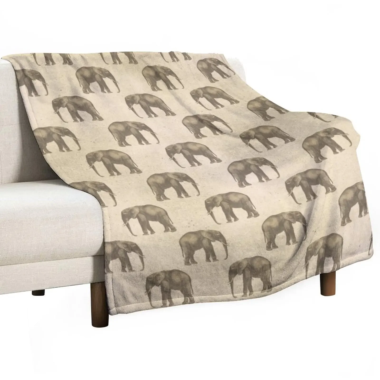 

Vintage Elephant Print Design Throw Blanket christmas decoration Soft Blankets