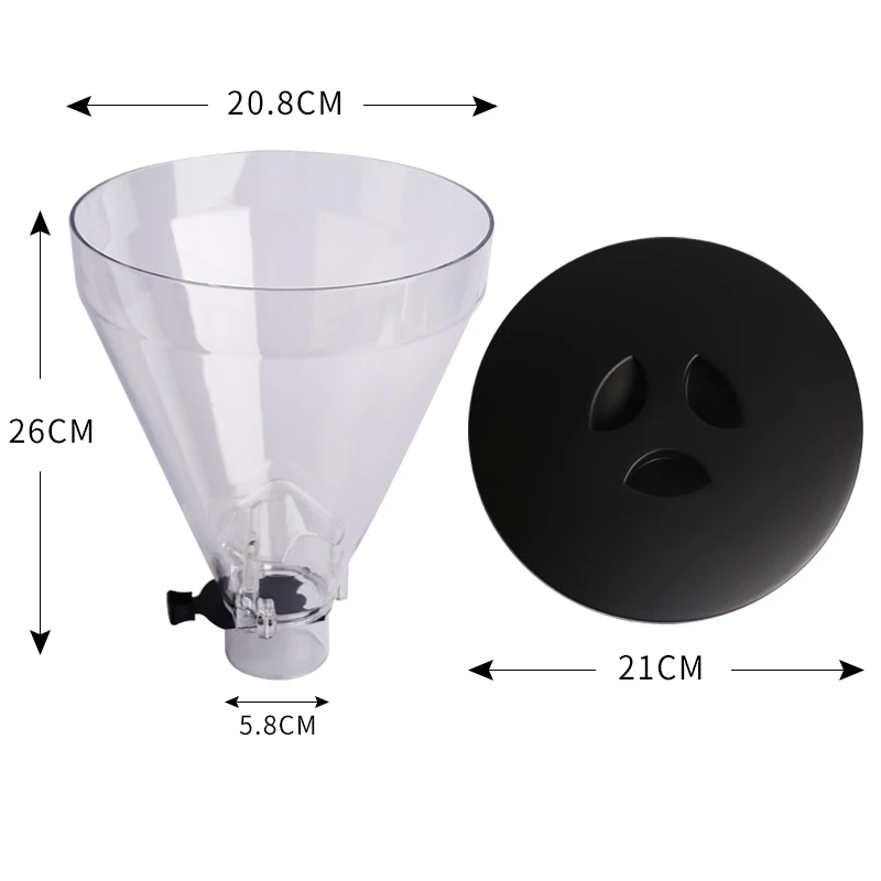Coffee grinder part hopper bean bin warehouse for FEAMA Mazzer 900N/HC600/600AE/RF64 with lid transparent replacement