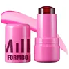 3-in-1 Milk Jelly Blush Stick Lipstick Sticker Beauty Makeup Moisturizing Long Lasting Matte Rouge Cheek Contour 3