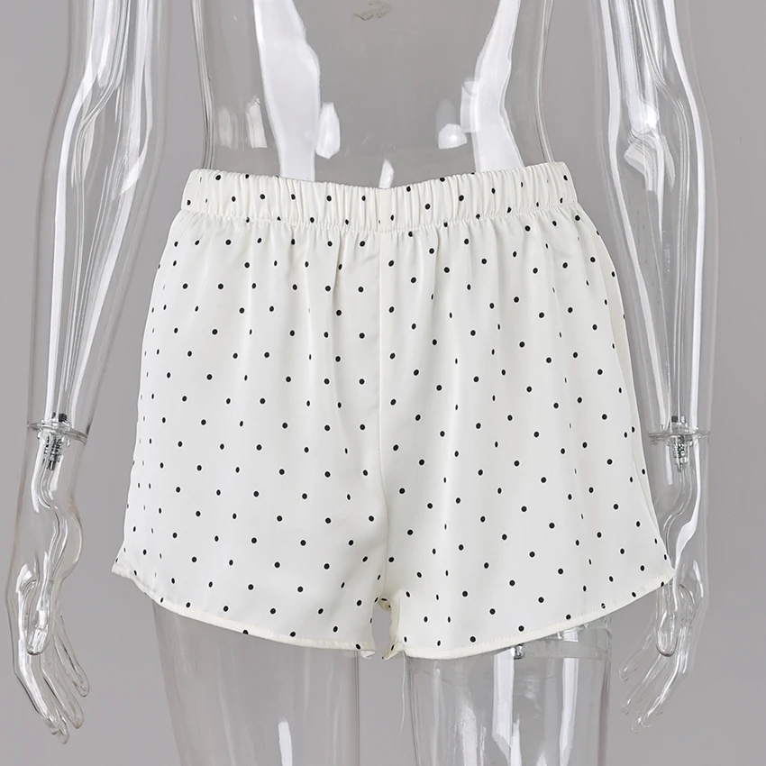 Linad Summer Street Chic Polka Dot Mini Pants Women Casual Loose Elastic Waist Shorts Fashion High Waist Shorts Female 2026