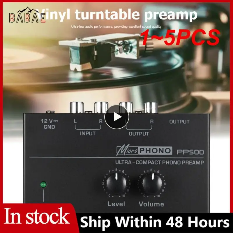 

1~5PCS Ultra-Compact Phono Preamp Preamplifier With Rca 1/4Inch Trs Interfaces Preamplificador Phono Preamp PP400
