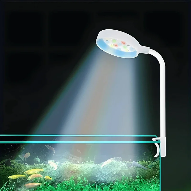 Aquarium Light With Adapter LED Clip On Fish Tank Light Small Full Spectrum USB Light 360&deg; Rotation Lighting aquarium light aquarium lamp