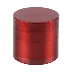 Premium 4 - Layer Metal Herb Grinder with Scraper - 40mm (Red)