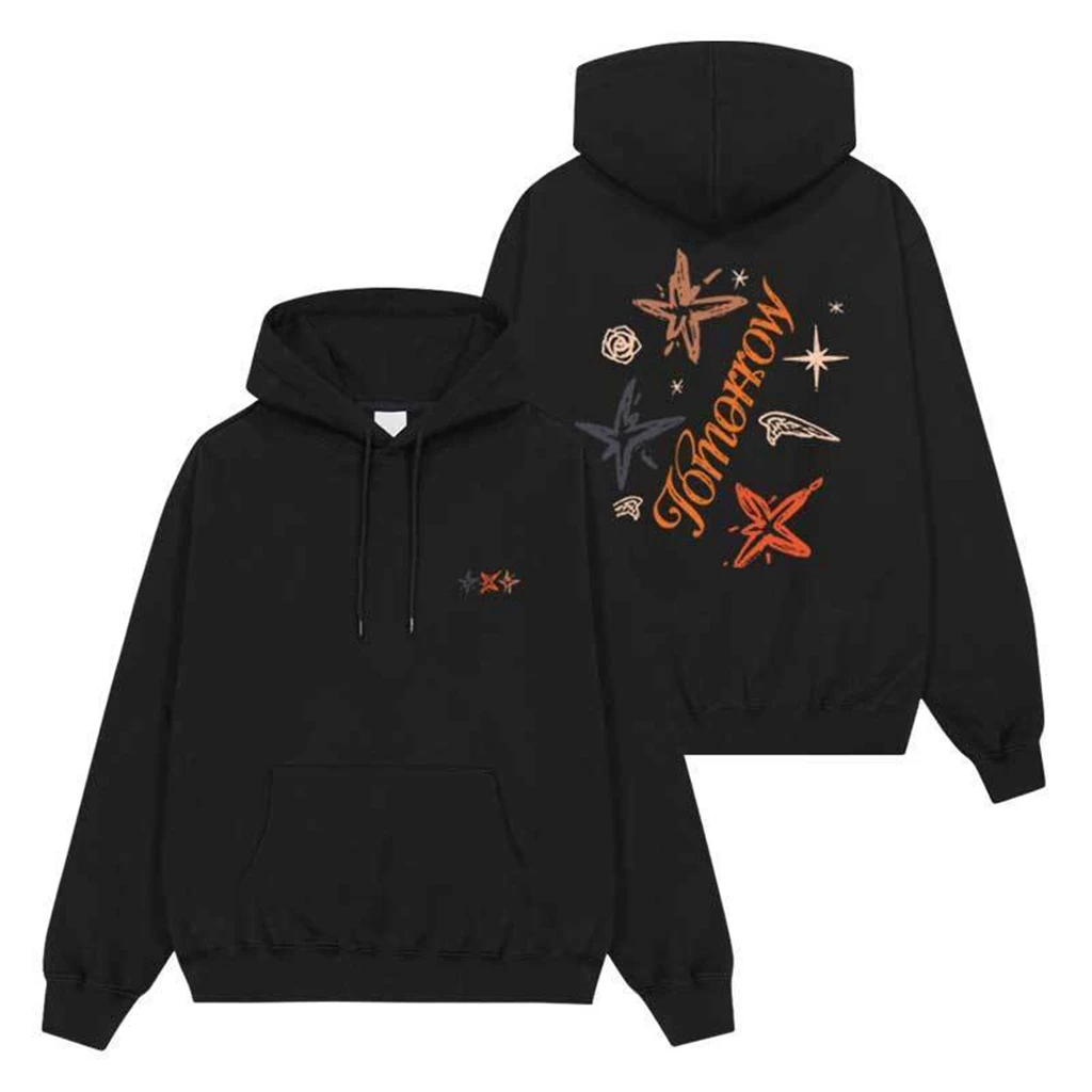 Autumn Women's Hoodie TOMORROW Pattern Printed Cotton Pullover Men's Women's Fashion Casual Y2K Sweatshirt Clothing